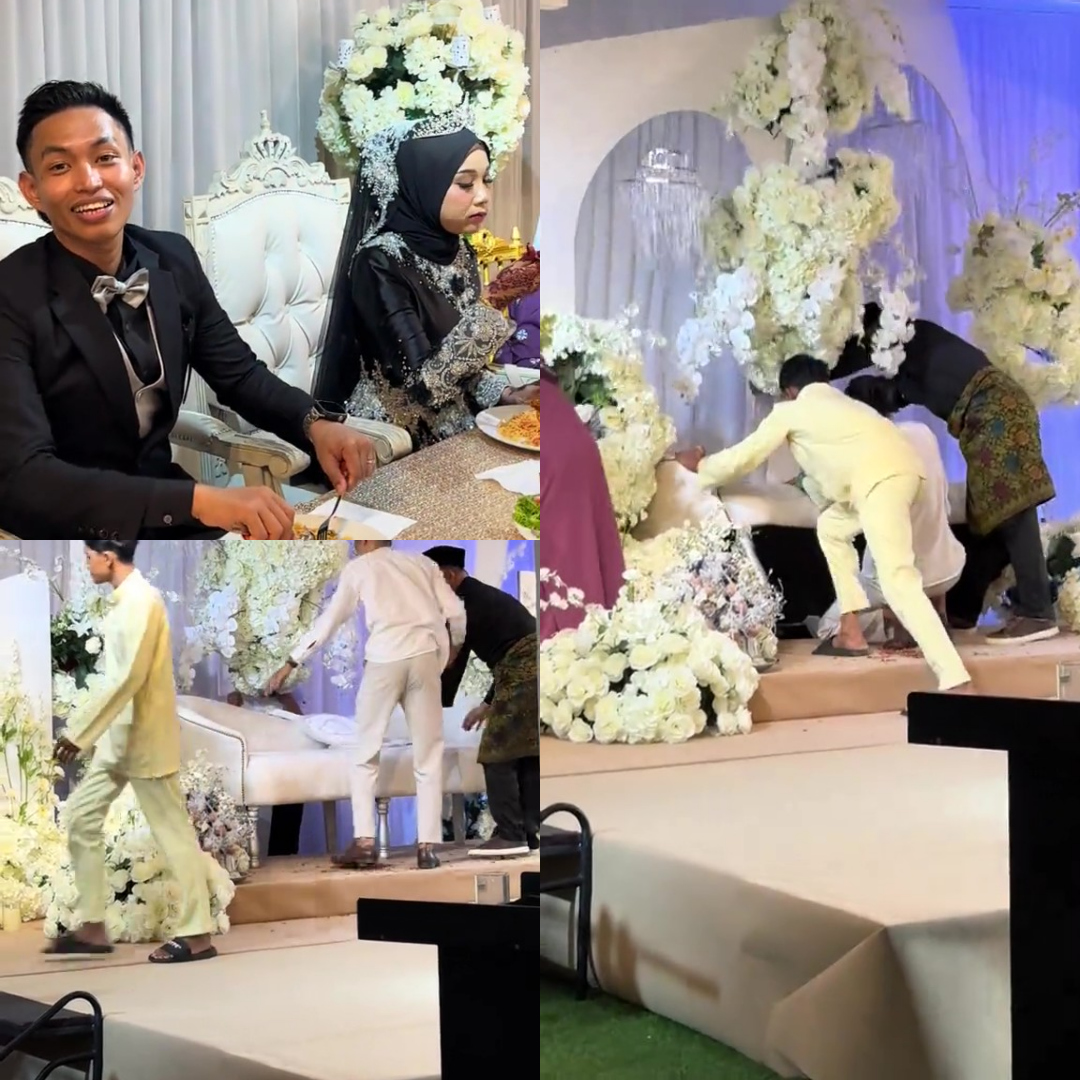 Anggap Kejadian Pelamin Roboh Sebagai Kelakar, Wanita Buat Permohonan Maaf