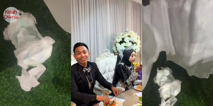 Lampin Terpakai & Tisu Basah Ditemukan Di Bawah Meja Makan Tetamu Majlis Kahwin