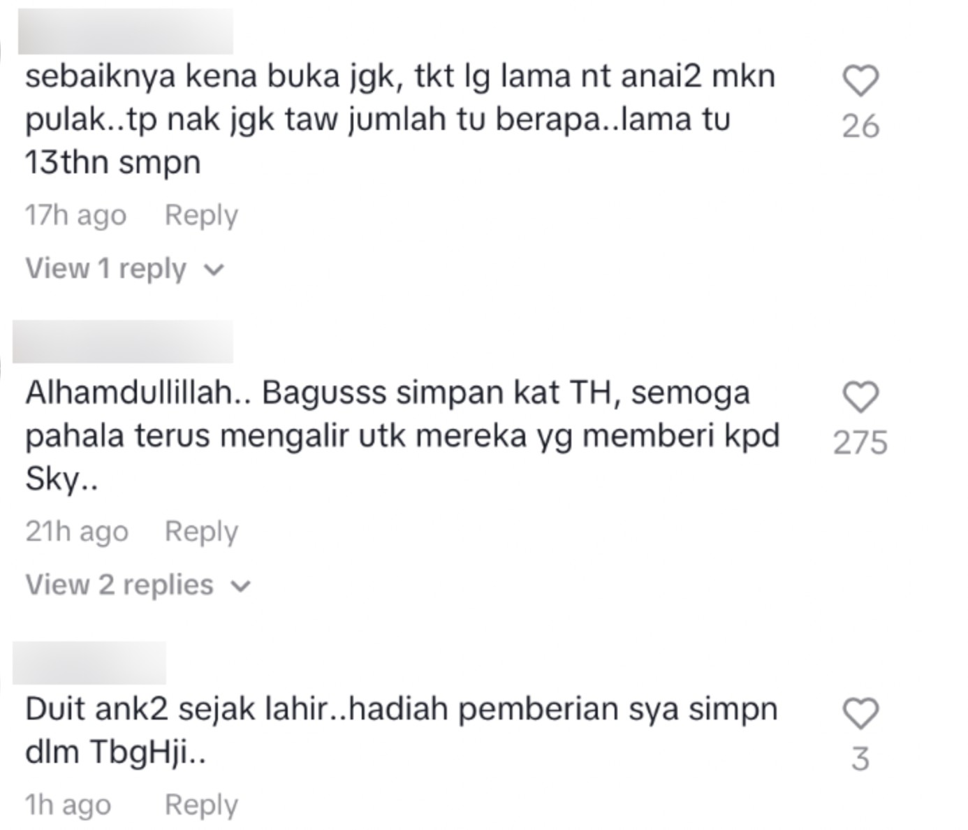 Ridzokumura Nak Simpan Duit Raya Anak Dalam Tabung Haji