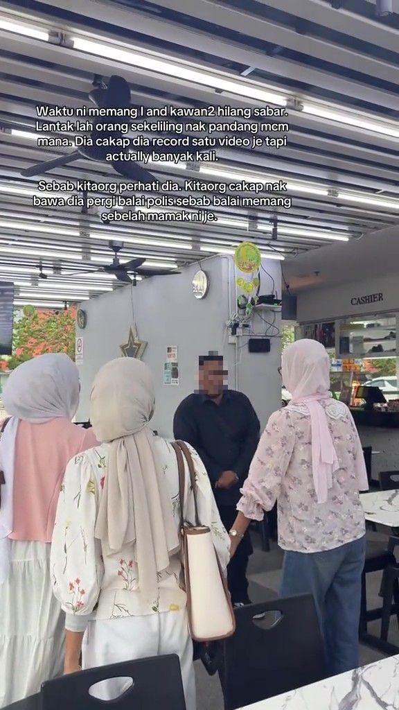 Curi Rakam Di Kedai Mamak, Sekumpulan Wanita Sound Lelaki & Heret Ke Balai Polis