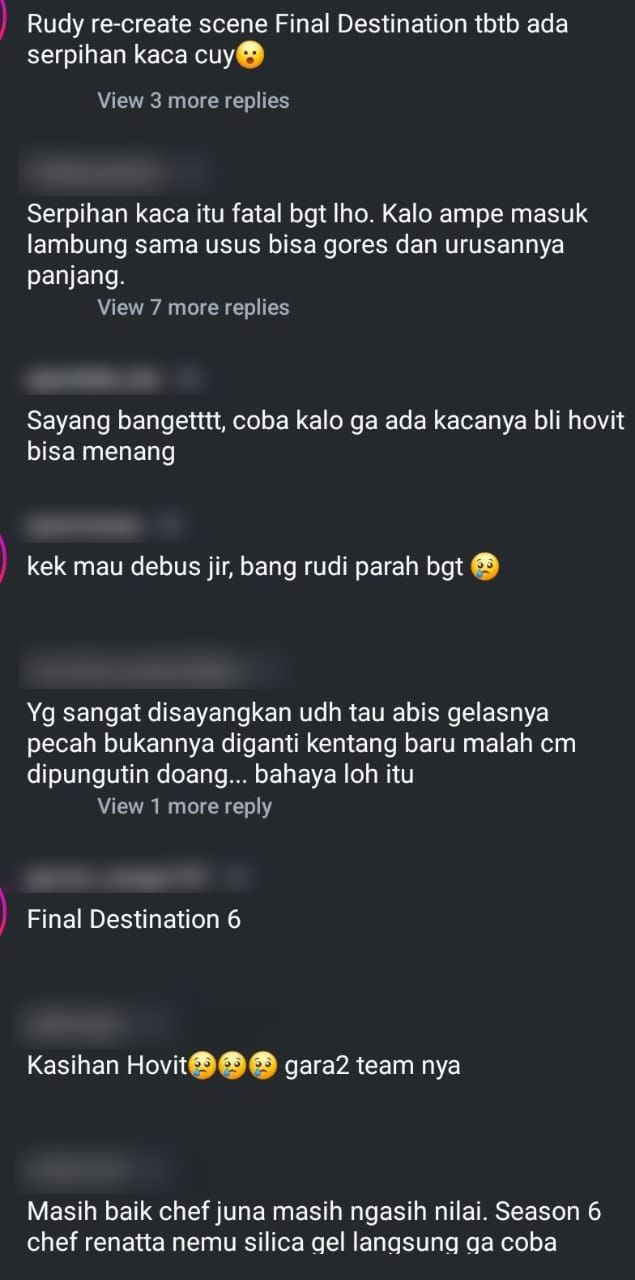 Sedang Rasa Bergedel Peserta, Juri Masterchef Nyaris Tertelan Serpihan Kaca