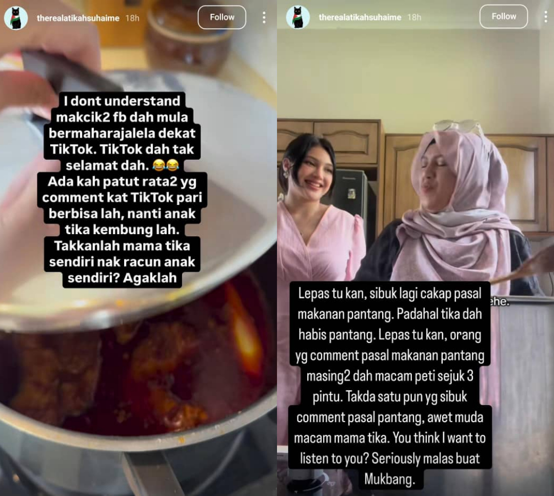 Atikah Suhaime Dikritik Makan Ikan Pari – “Yang Komen Macam Peti Sejuk 3 Pintu”