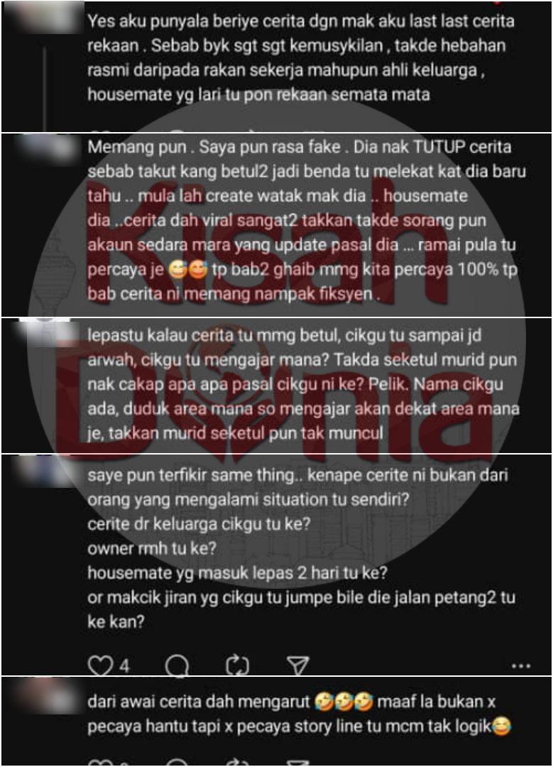 Netizen Ragui Kesahihan Cerita Housemate Pocong, Foto Kubur Diambil Dari Google
