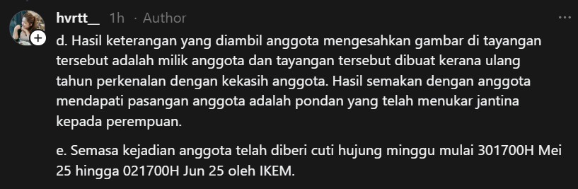 “Happy Anniversary 1 Years” – Kecoh Foto Abang Askar Ditayangkan Di Kelab Malam