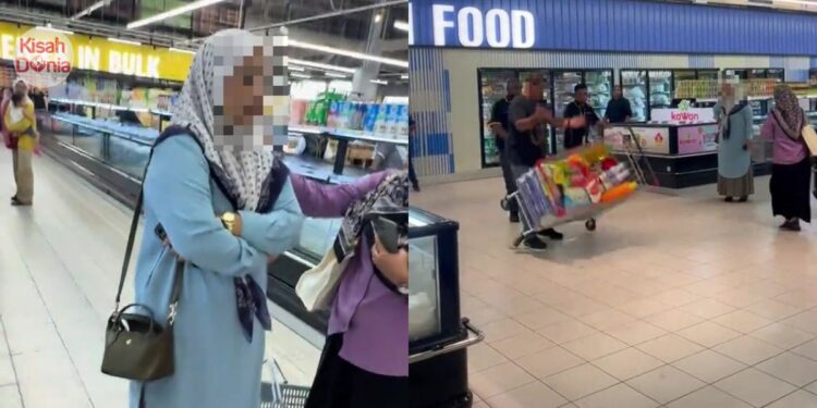 Bertekak Masa Belanja Raya, Suami Terbalikkan Troli – “Ini Semua Tak Payah!”