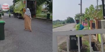 “Hang Berambus” Wanita Angkat Kayu Halau Pemungut Sampah Henti Lori Depan Rumah