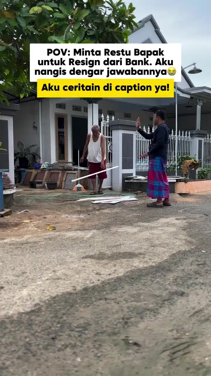 Minta Izin Untuk Berhenti Kerja Bank, Anak Menangis Dengar Jawapan Bapanya