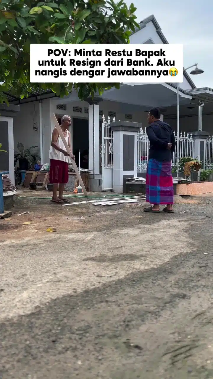 Minta Izin Untuk Berhenti Kerja Bank, Anak Menangis Dengar Jawapan Bapanya