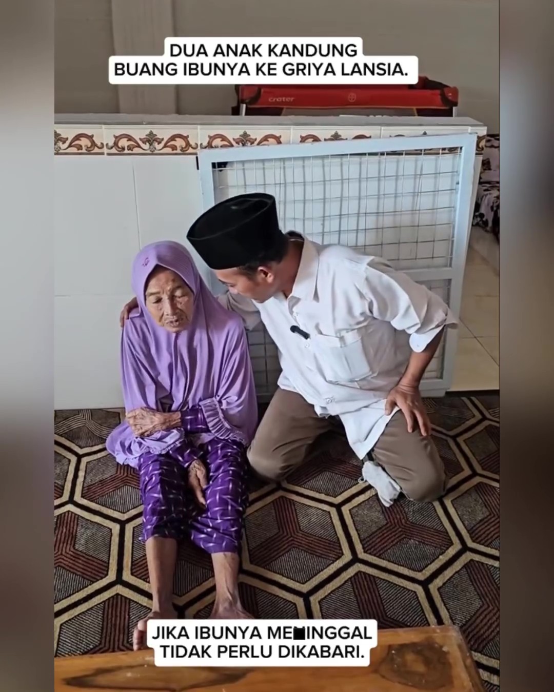 2 Anak Hantar Ibu Tua Ke Rumah Kebajikan, Usah Maklum Jika Sudah Dijemput Ilahi