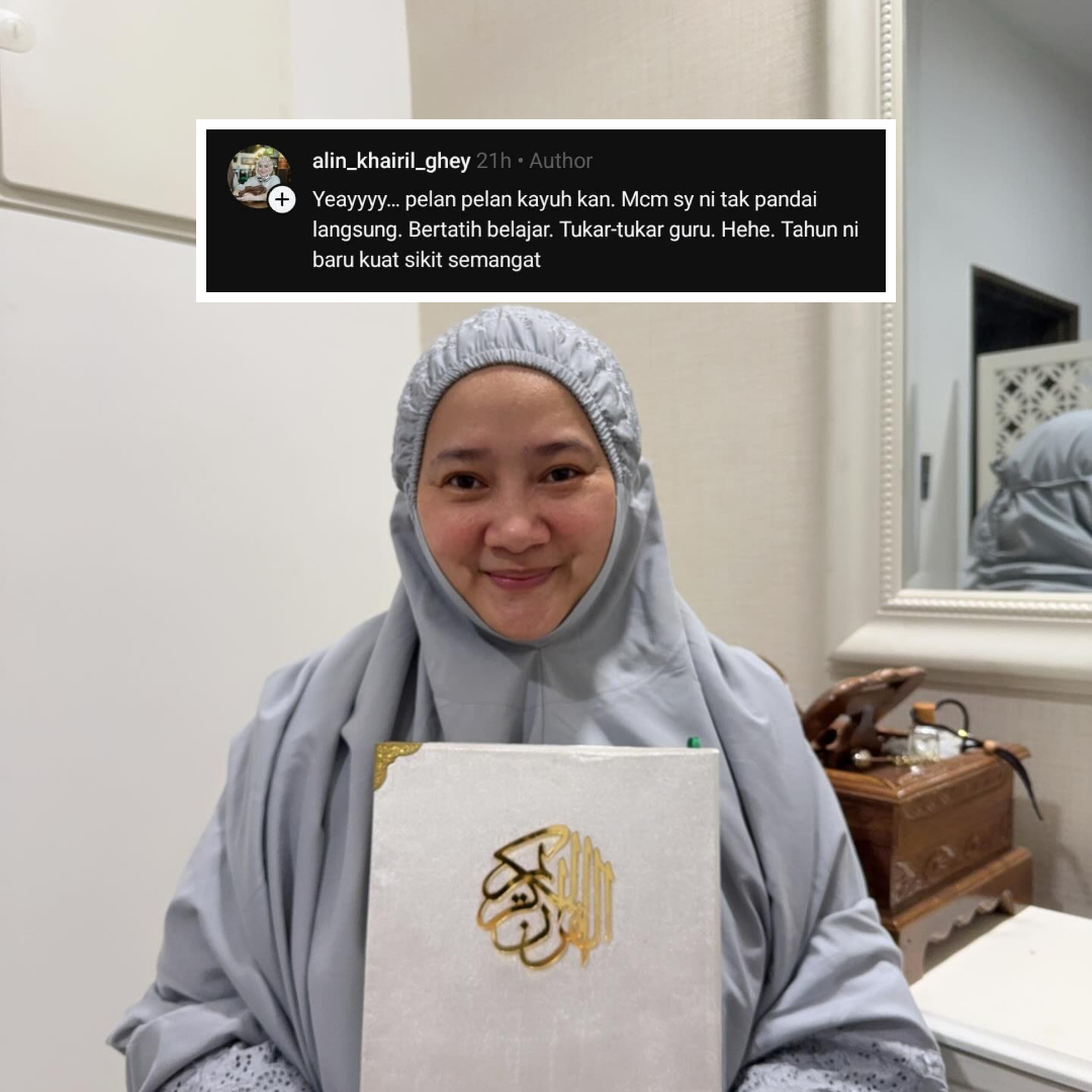 6 Tahun Proses Belajar Iqra’, Akhirnya Berjaya Naik Al-Quran Pada Usia 45 Tahun