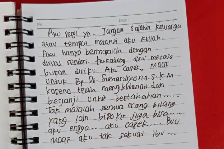 Mahasiswa Raih CGPA 3.80 Akhiri Hidup Di Jambatan “Maaf Bu, Aku Tak Sekuat Ibu”
