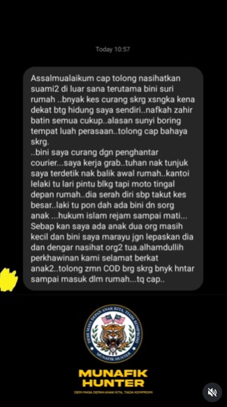 Pekerja Ehailing Terdetik Balik Rumah Awal, Penghantar Parcel Lari Ikut Belakang