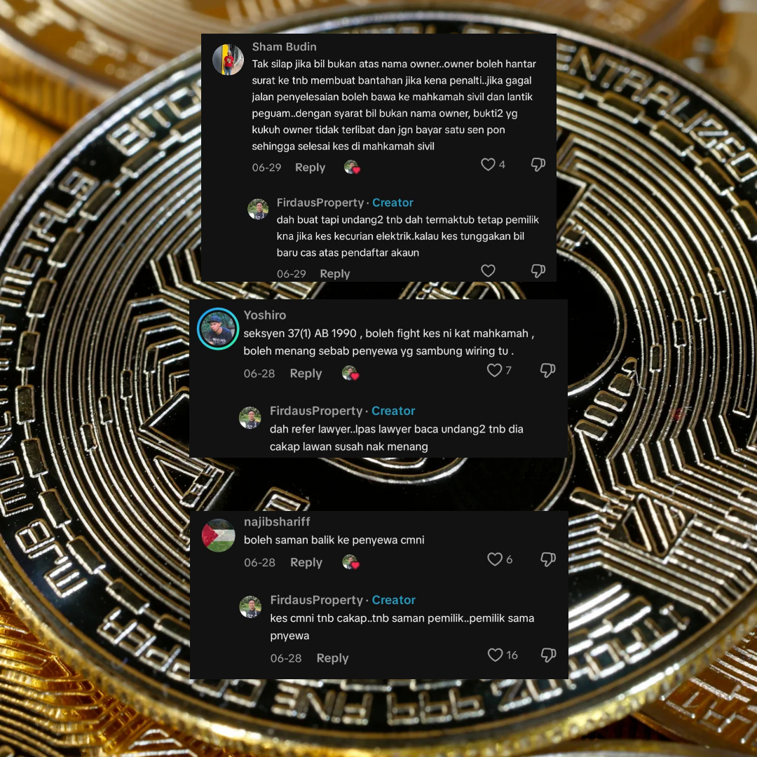 Penyewa Guna Sebagai ‘Sarang’ Bitcoin, Tuan Rumah Tanggung Bil TNB RM60,000