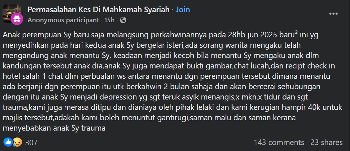 Pengantin Baru Depresi Suami Hamilkan Wanita Lain, Bakal Ditalak Lepas 2 Bulan