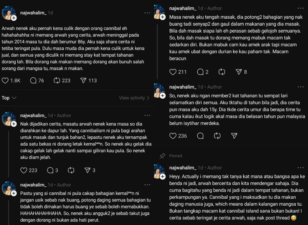 Cucu Kongsikan Pengalaman Nenek Berasal Dari Kedah Diculik Oleh Puak Kanibal