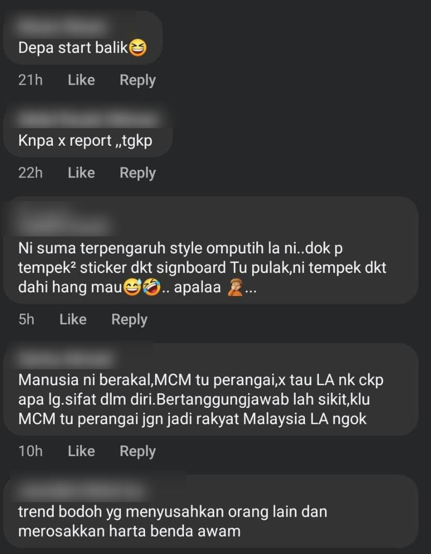 Papan Tanda Baru Saja Ditukar, Mat Motor ‘Megah’ Dapat Tampal Sticker Geng Ride