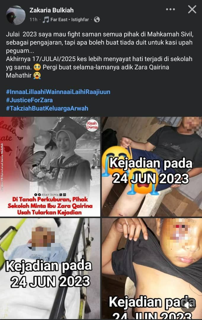 Lelaki Dedahkan Anak Pernah Dianiaya Di SMKA Sama, Namun Tiada Duit Upah Peguam