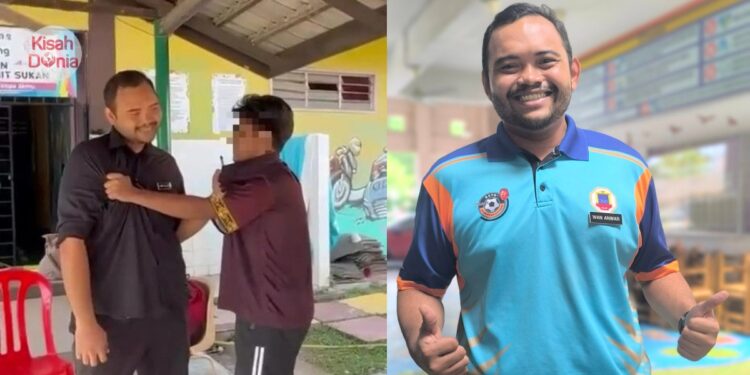 Abang Dedah Cikgu Wan Anwar Hanya Bantu Guru Lain Yang Sedang Dimarahi Pelajar