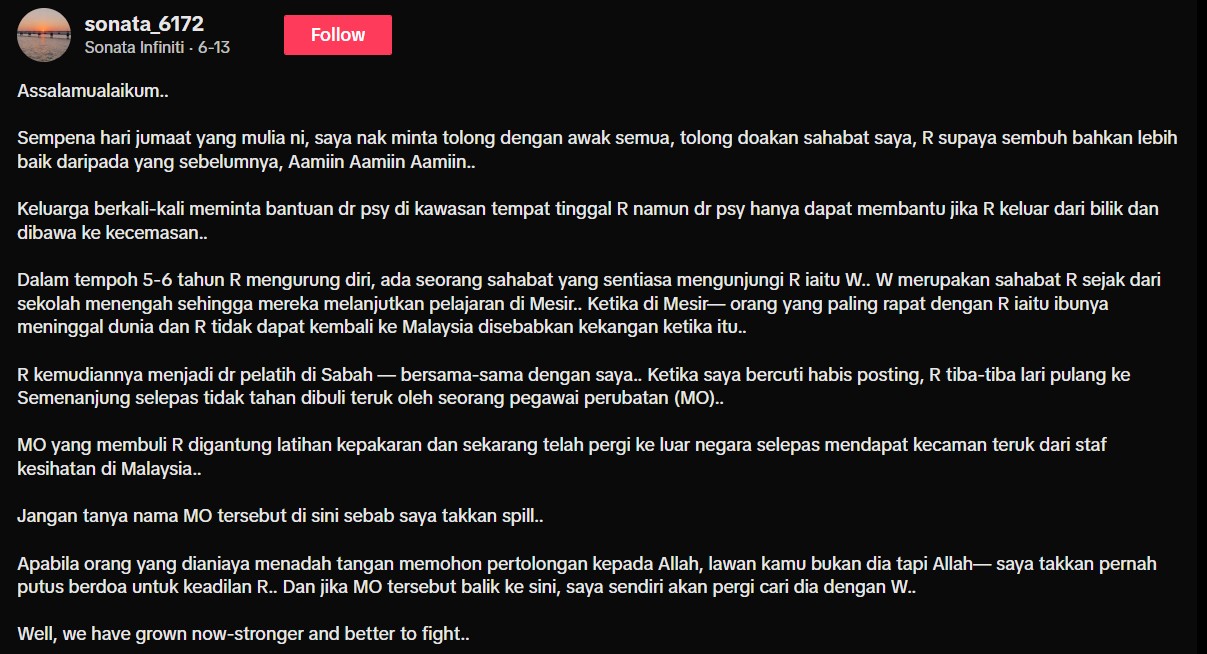 Doktor Pelatih Kurung Diri Angkara Senior Toksik, Pelaku Hijrah Ke Luar Negara