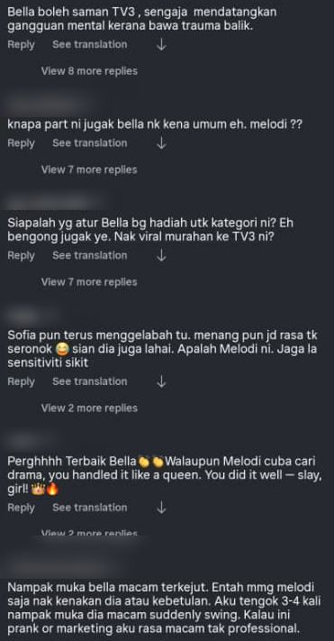 Seolah Mengundang Trauma, Netizen Kesal Bella Diatur Beri Anugerah Kepada Sophia