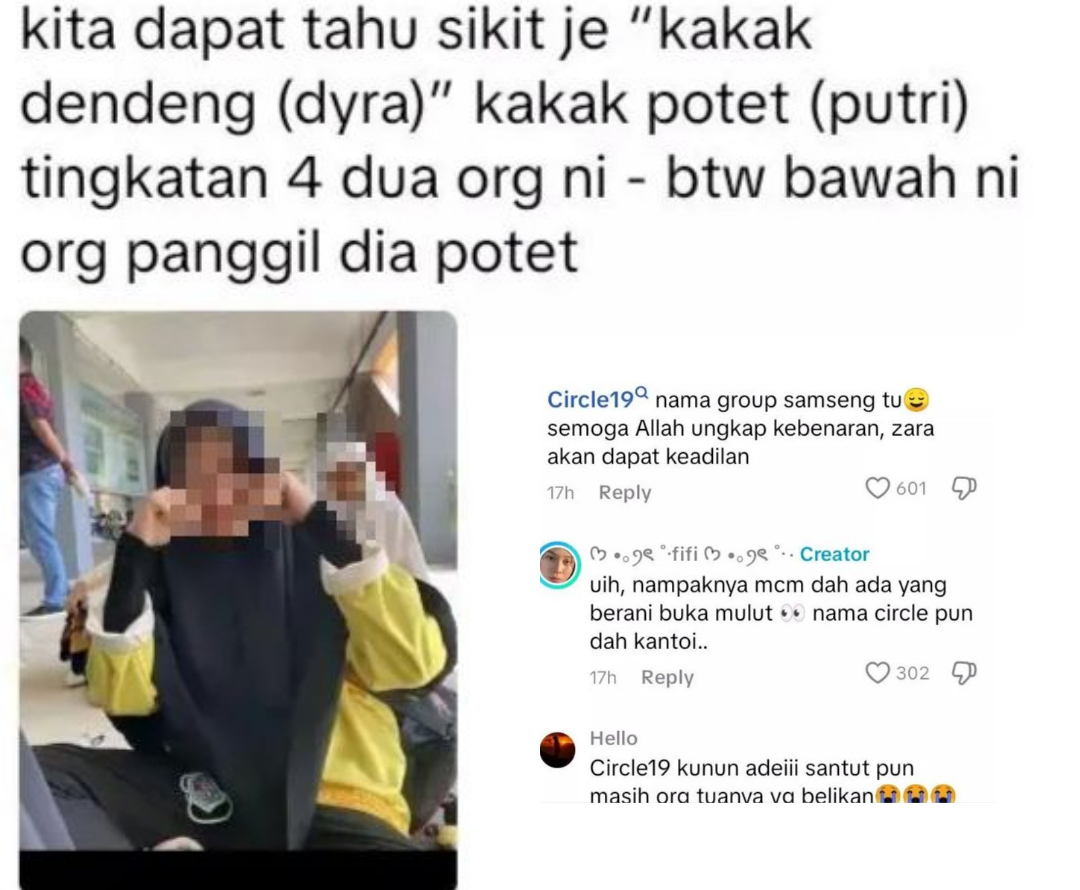 Junior SMKA Dedah Gambar Kak Dedeng & Kak Potet, Dikenali Sebagai Geng CIRCLE19
