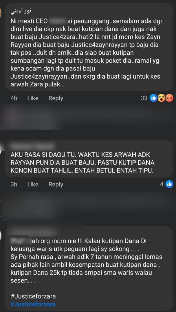 Waris Zara Beri Amaran Kepada Influencer Kutip Dana Buat Baju #JusticeForZara