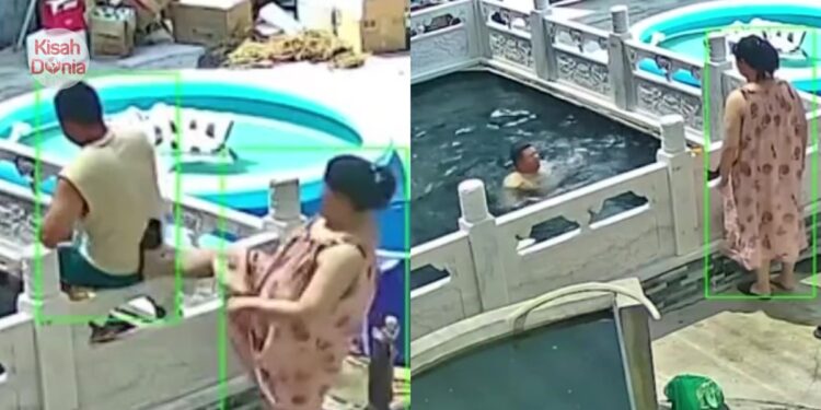 Suami Lupa Hantar Anak Ke Sekolah, Isteri Hamil Bagi ‘Sepakan Percuma’ Ke Kolam