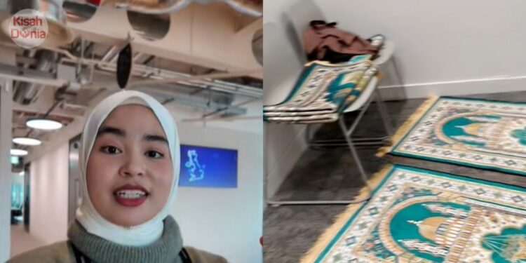 Pejabat Di UK Ada Surau? Wanita Kongsi Rasa Syukur, Ramai Kagum