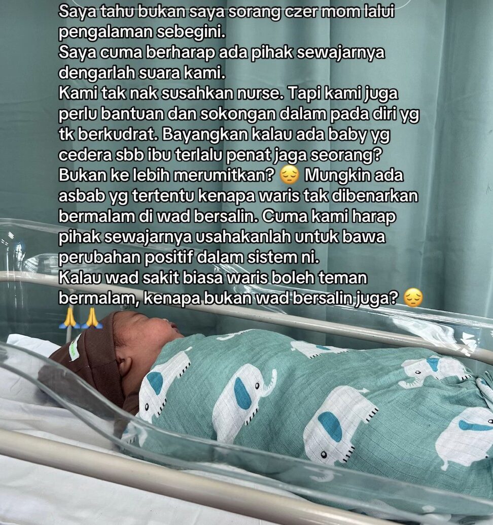 Tidak Dibantu Selepas Bersalin, Wanita Kepenatan Hingga Hampir Terlepas Bayi