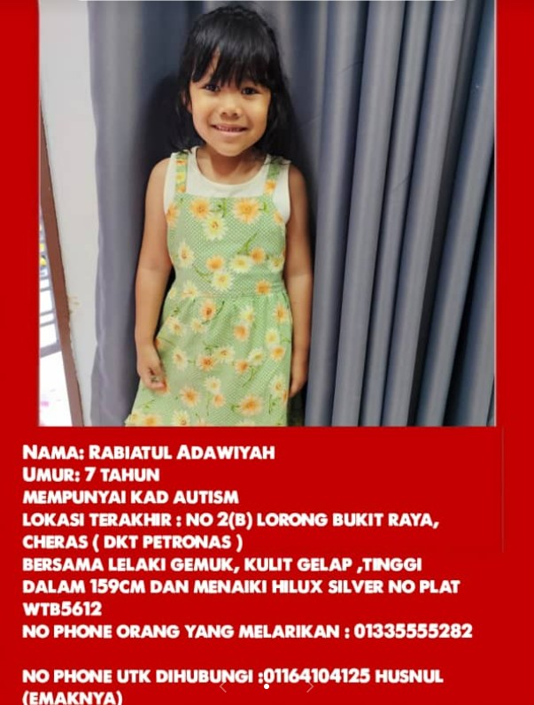 Menyamar Jadi Pegawai PPD Untuk Tukar Sekolah, Bekas Suami Larikan Anak Autisme