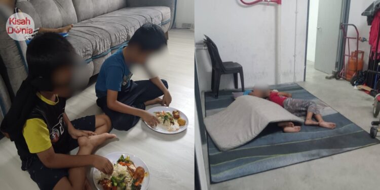 Ibu Bagi Anak Ke Bekas Suami Lepas Cerai, Dibiar Tidur Beralas Karpet Di Koridor
