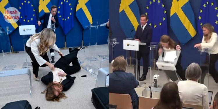Hari Pertama Bertugas, Menteri Kesihatan Sweden Rebah Ketika Sidang Media