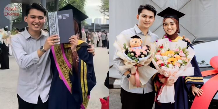 Penat Lelah Belajar, Wanita Terkejut Terima Hadiah Kereta Daripada Suami