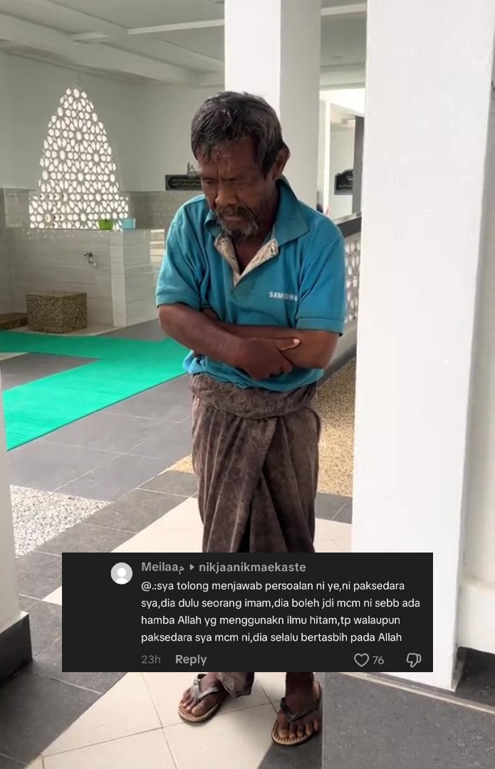 Tular Video Pakcik Solat Di Tempat Wuduk, Rupanya Dulu Imam Terkena Buatan Orang