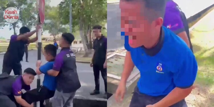 Pelajar IKBN Diganggu Rakan, Badan Diangkat, Celah Paha Ditarik Ke Tiang Besi
