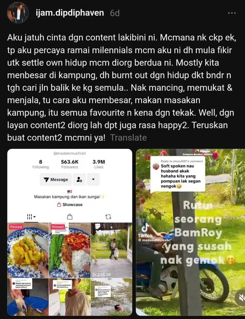 Ramai Jatuh Cinta Lihat Pasangan BamRoy & Madam Musfirah, Inspirasi Hidup Tenang