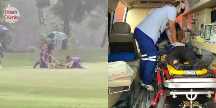 Pemain Golf Teruskan Game Walaupun Hujan Lebat, Caddy ‘Tewas’ Disambar Petir