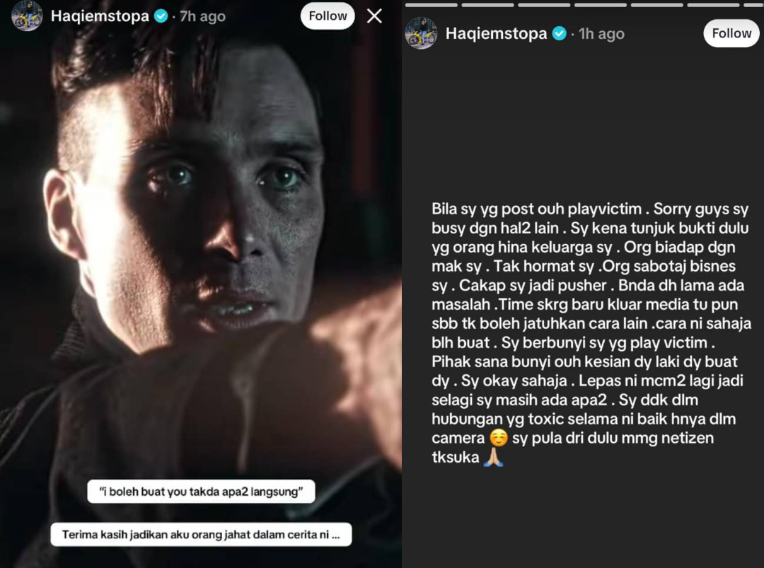 “Saya Duduk Dalam Hubungan Toksik Selama Ni, Baik Hanya Dalam Kamera” – Haqiem
