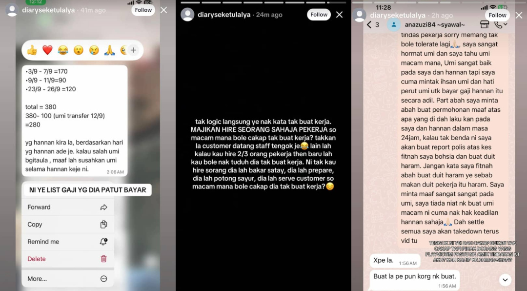 Suami Bos Bertekak Enggan Bayar Gaji Staf – “2 Minggu Takde Sale, Kau Buat Apa?”