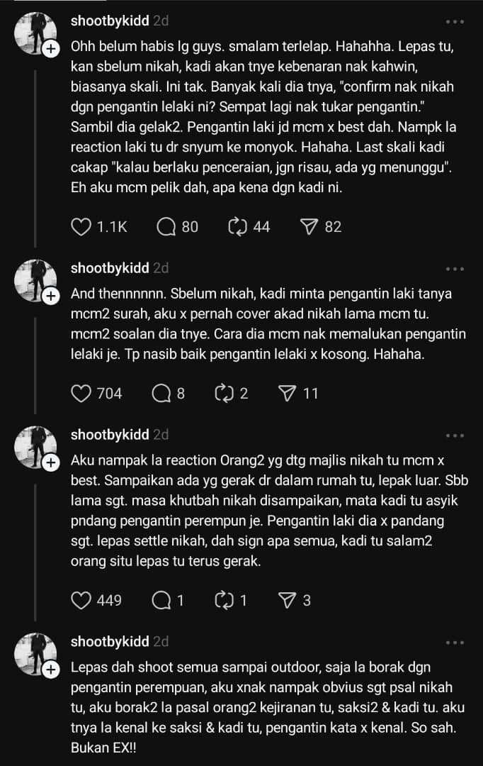 Tok Kadi Ngurat Pengantin Wanita “Kalau Cerai, Jangan Risau, Ada Yang Menunggu”