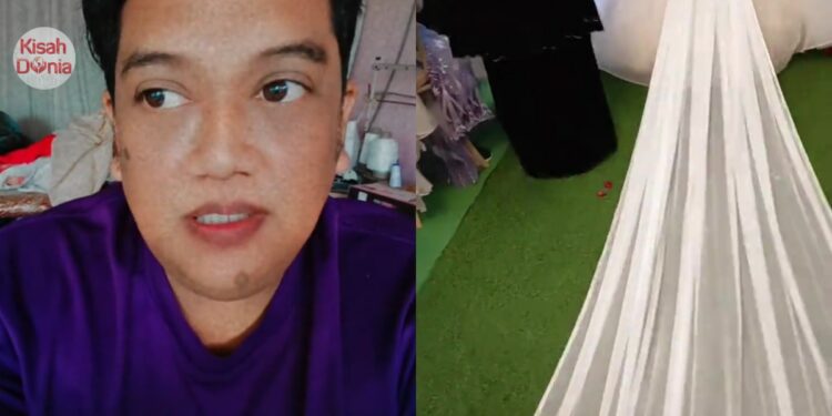 MUA Berlagak Tak Boleh Ditegur Langsung, Pakaikan Veil Terbalik Pada Pengantin