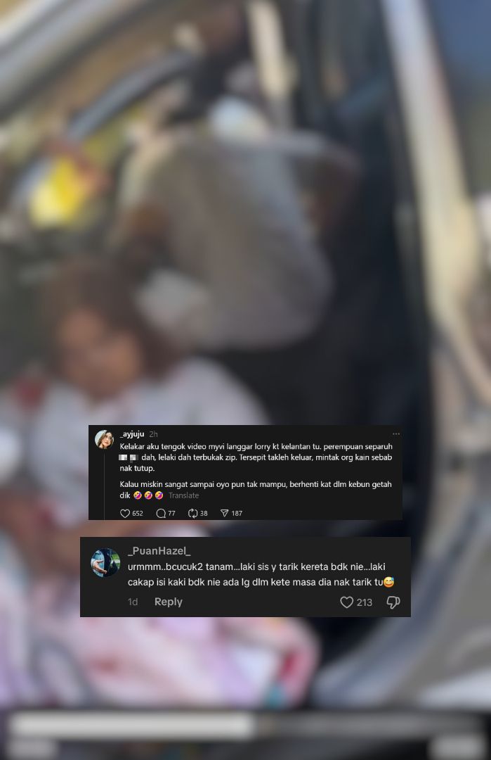 Insiden Myvi & Lori : Zip Pemuda Terbuka, Gadis Tak Berseluar, Minta Kain Tutup