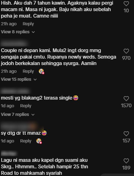 Pengantin Baru Lengkap Berbusana Nikah Hadiri Konsert Inteam