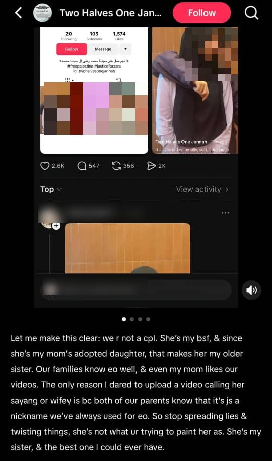Kecoh 2 Gadis Didakwa Miliki Hubungan Istimewa, Rupanya Sekadar Kakak Angkat?