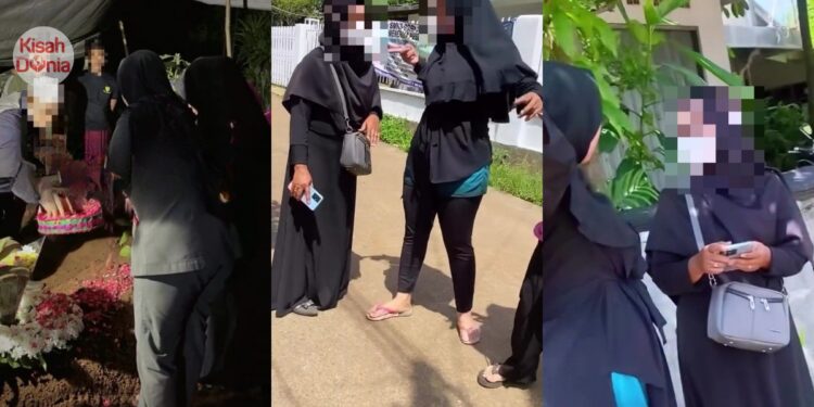 Selesai Pengebumian, Anak Tangkap Wanita Simpanan Berani Ziarah Kubur Bapa