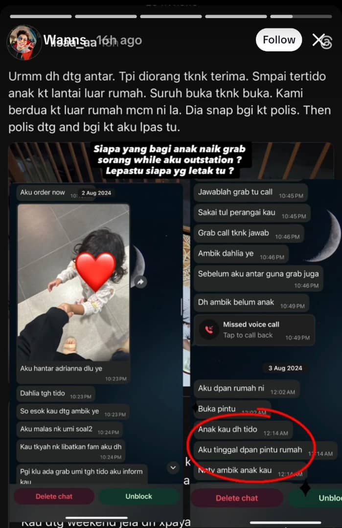 Nurin Dedah Video Meraung Tengah Malam, Rayu Bekas Suami Buka Pintu Ambil Anak