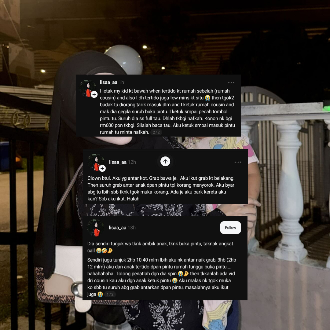 Nurin Dedah Video Meraung Tengah Malam, Rayu Bekas Suami Buka Pintu Ambil Anak