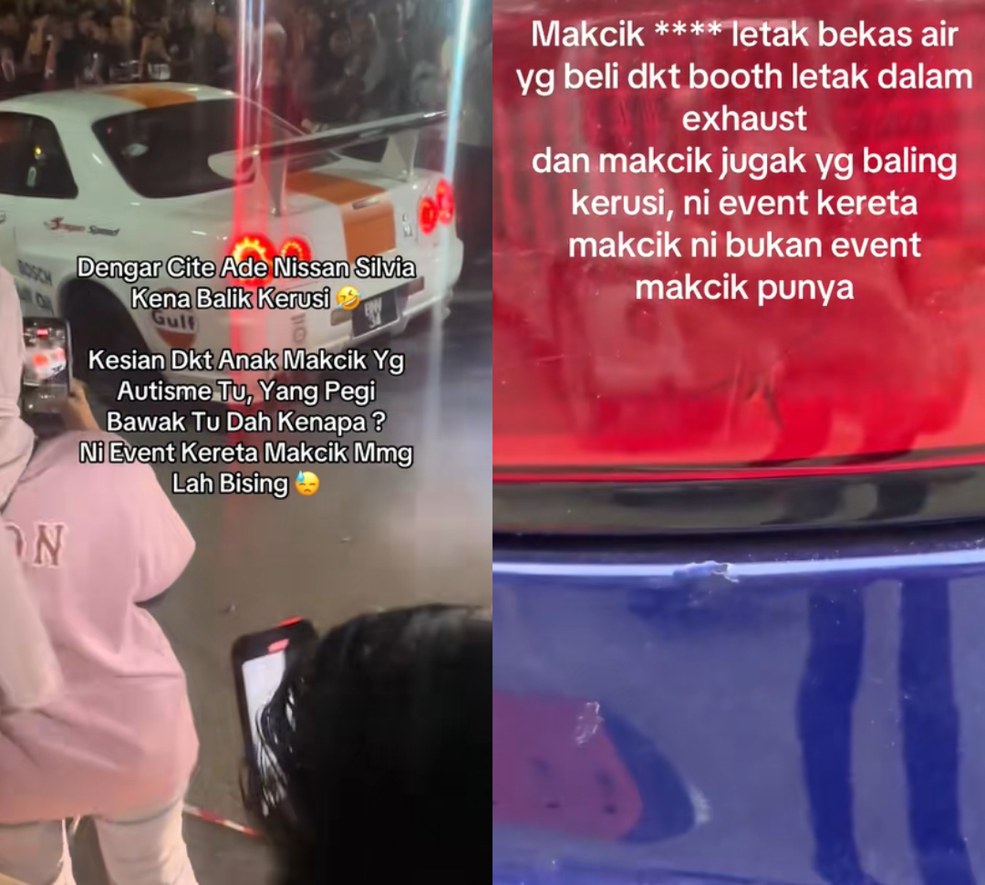 Wanita Bawa Anak Autisme Pergi Event Kereta, Baling Kerusi Kerana Ekzos Bising