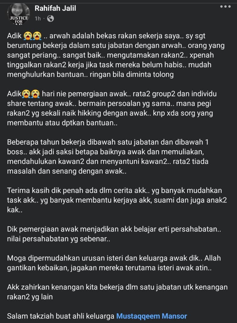 Mustaqqeem Sangat Baik, Utamakan Rakan, Tak Pernah Tinggal Jika Task Belum Habis
