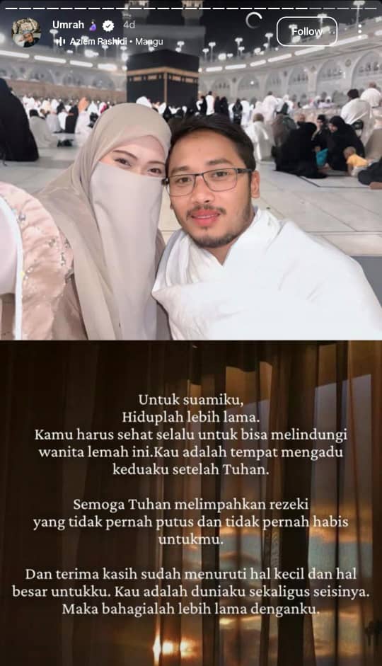 Sempat Tunai Umrah Berdua Saat Hamil, Farah Fakhira Diuji Dengan Pemergian Suami